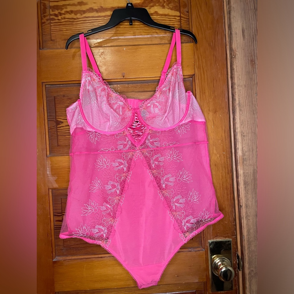Torrid Pink Lace Bodysuit